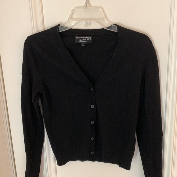 Banana republic black cardigan size s with fine Italian yarn by filpucci - Picture 4 of 7